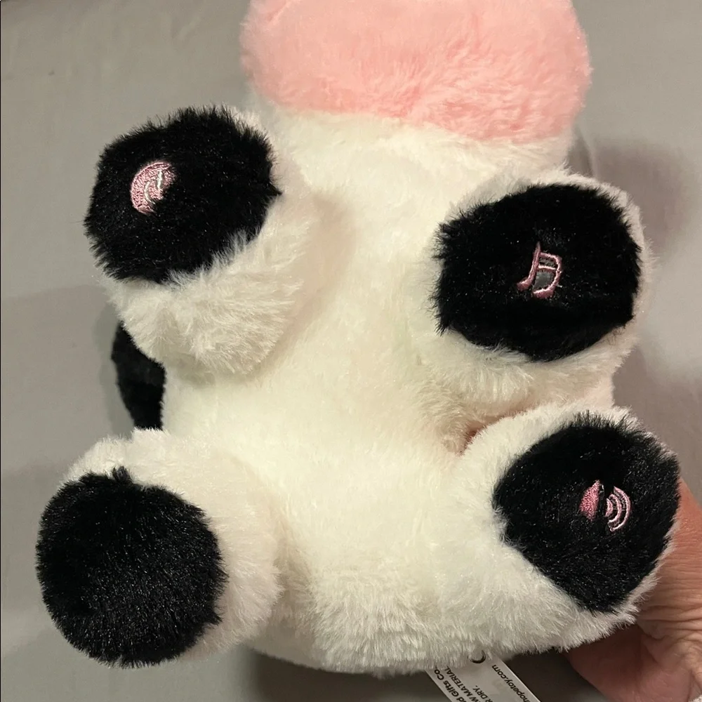 HOPEARL MUSICAL GLOW IN THE DARK LIGHT UP COW PLUSH HANDBAG STUFFED ANIMAL